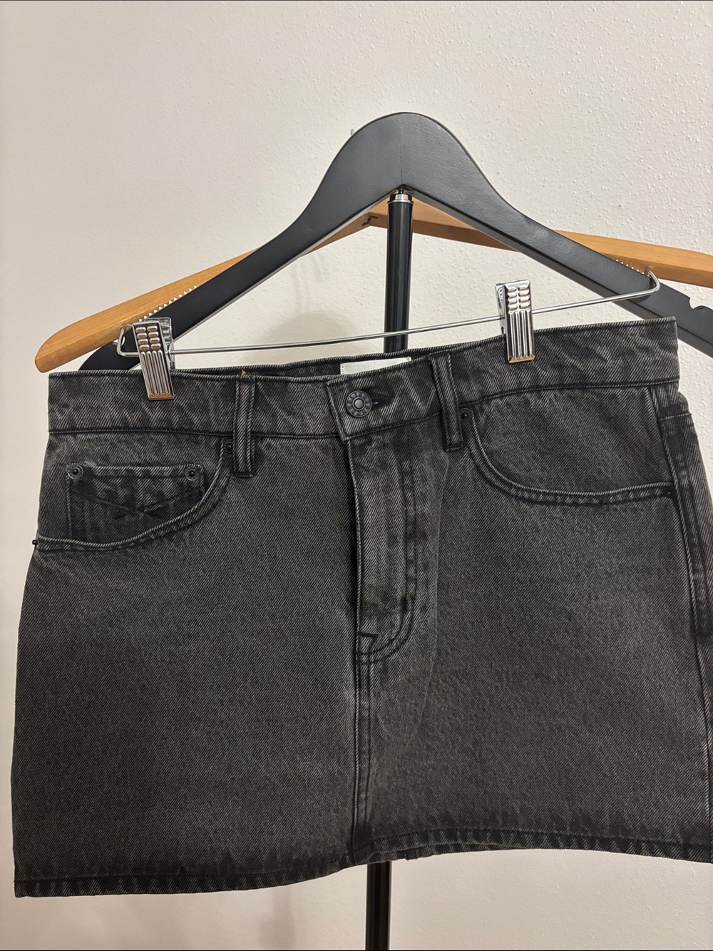 Classic Black Denim Mini Skirt - Versatile Everyday Style